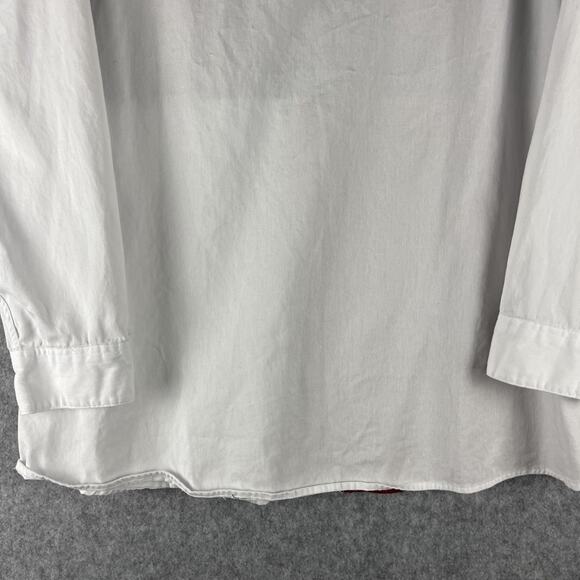 Wrangler Western Shirt Mens 3XL Button Down Texas Flag Embroidery Cowboy Rodeo - Picture 10 of 11